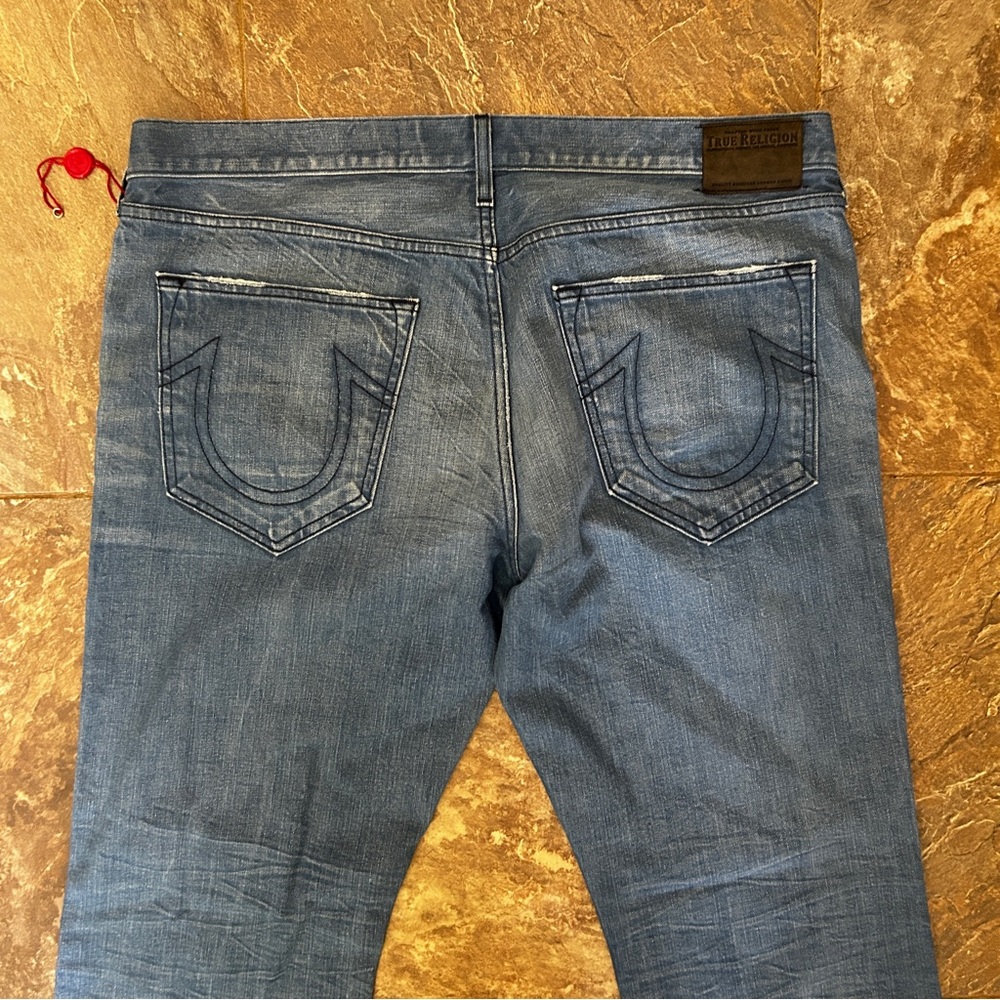 True Religion Blue Straight Jeans Classic Denim Men Size 38 - Picture 5 of 6